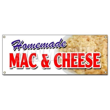 Signmission HOMEMADE MAC & CHEESE BANNER SIGN take carry out food macaroni eat best B-Homemade Mac & Cheese